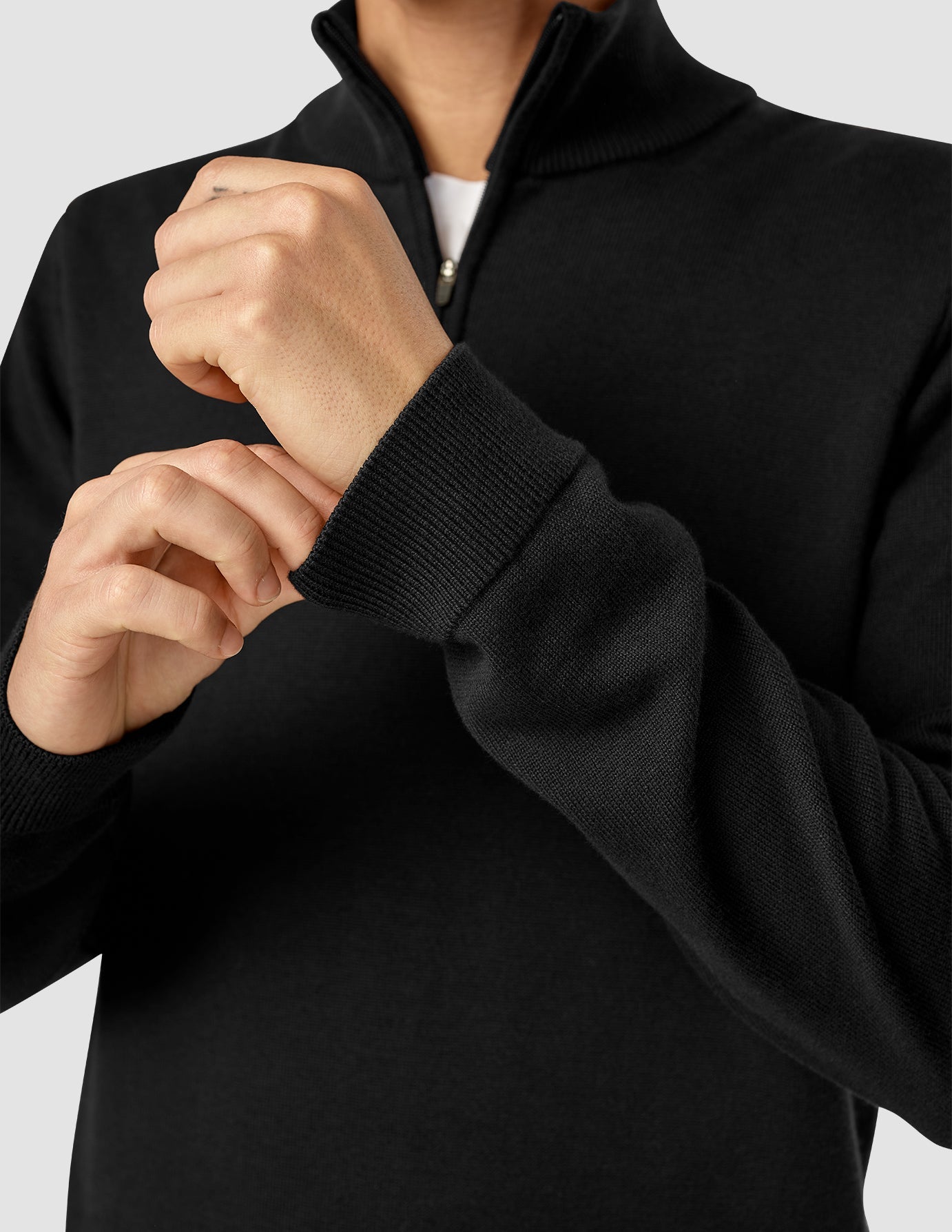 Everyday Knit Half Zip Black